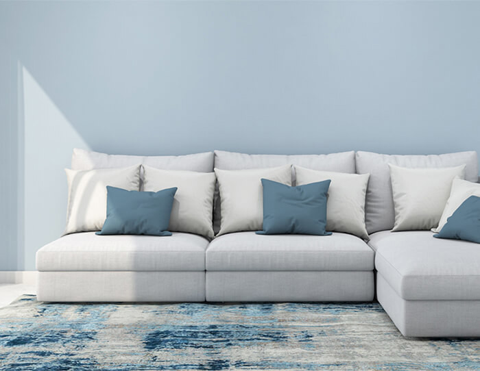 Ashwood Indigo Blue Wool and Viscose Hand Tufted Rug
