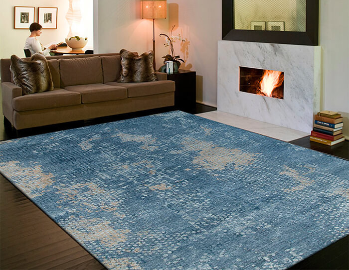 Chicory/Orion Blue Hand Knotted Rug
