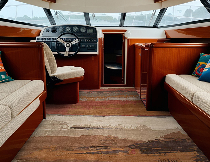 wool yacht interior decor