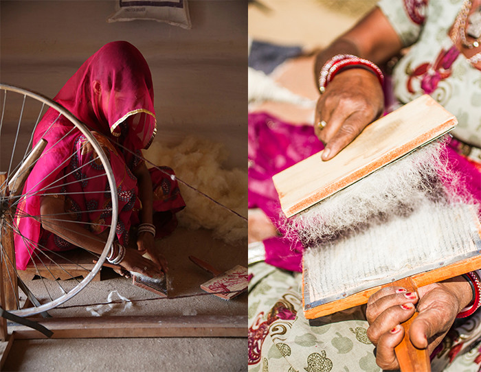 Carding and Spinning of Wool