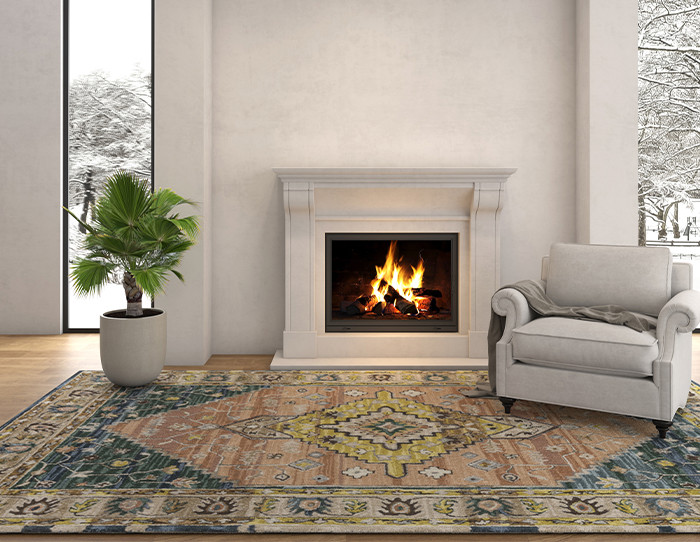 winter rugs with earthy tones