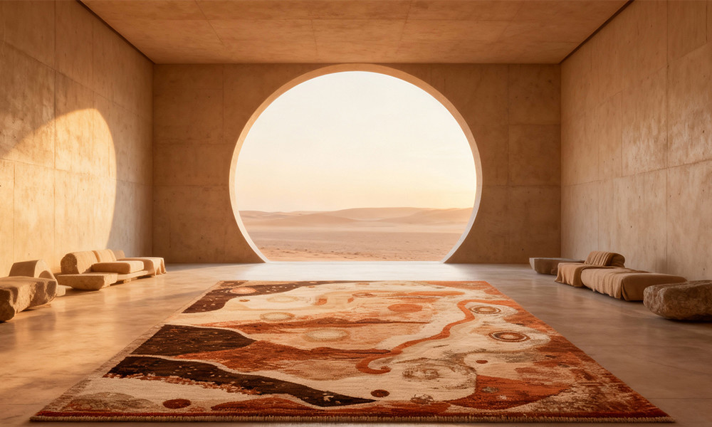 Whispers of the Desert by Jaipur Rugs in Collaboration with Bodour Al Qasimi