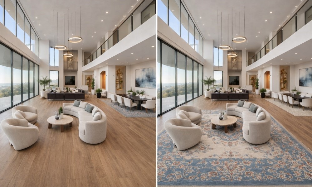 How Do I Select a Rug for an Open-Concept Space to Define Zones?
