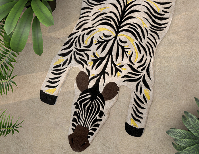 animal print hand tufted rugs