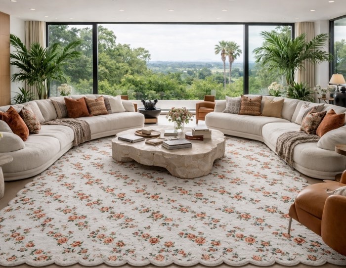 handknotted wool and viscose rugs
