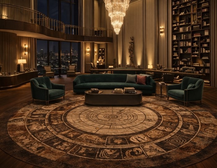 rugs for tall living spaces