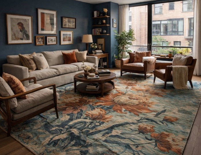 floral rug for small spaces