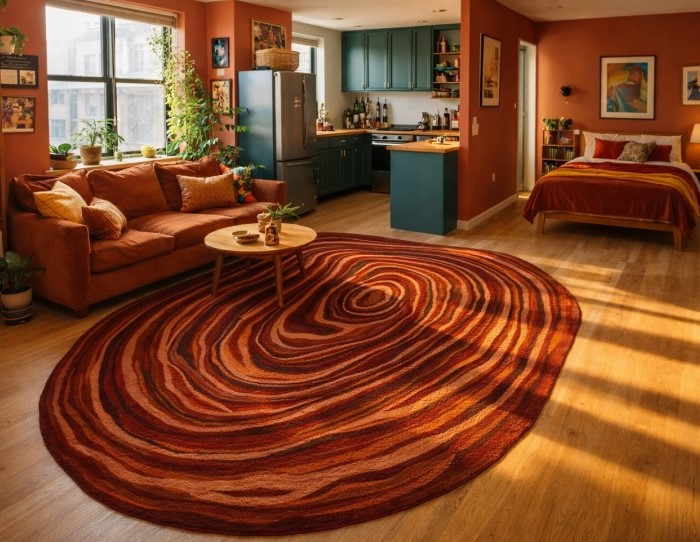 irregular rugs for small spaces