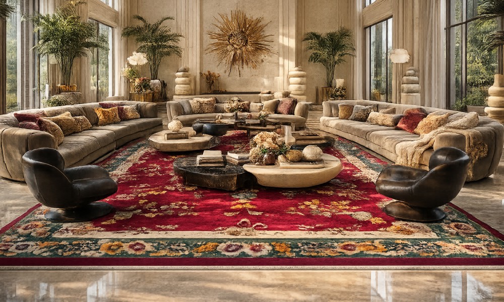red vintage rugs