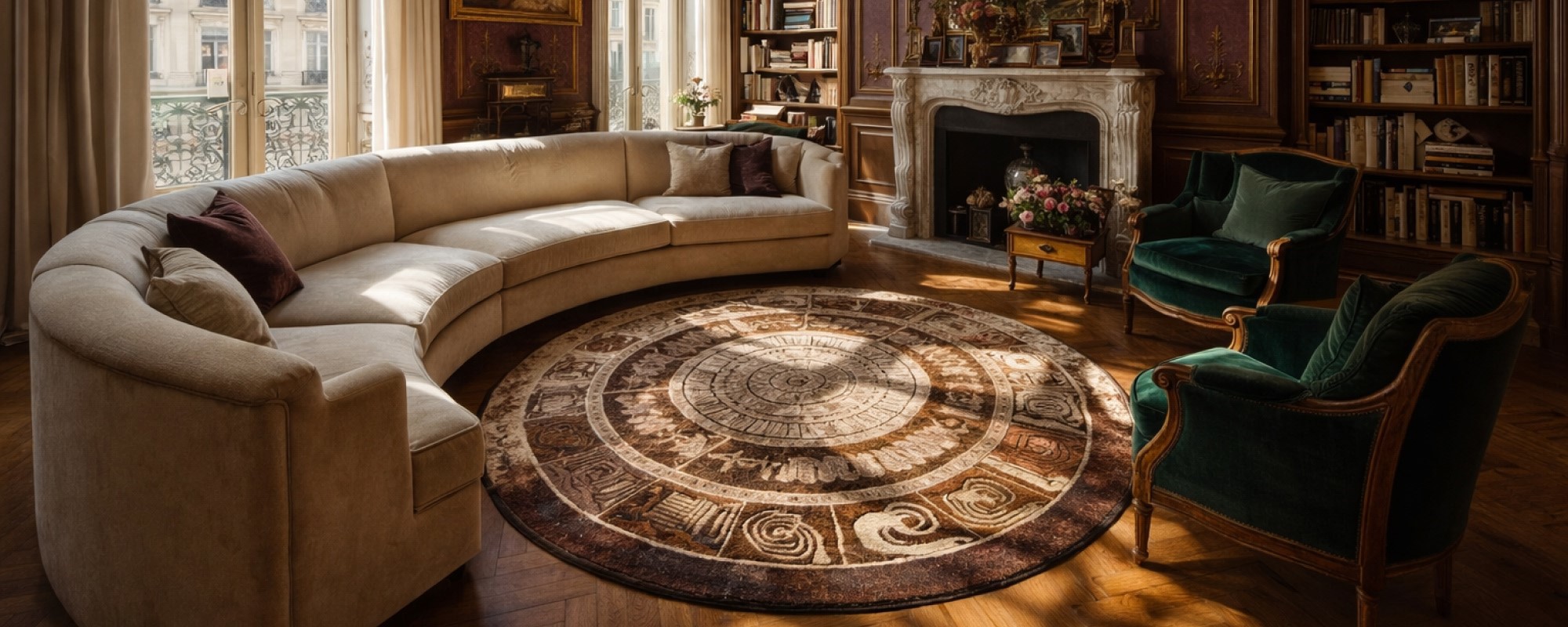 round rugs sculptural design trends