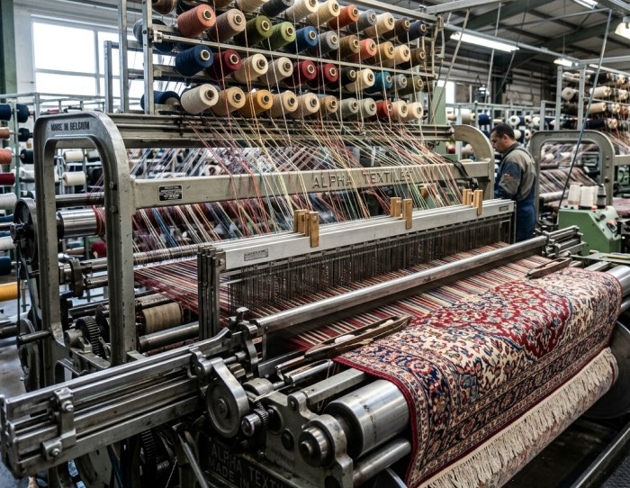tapis fabriqué à la machine