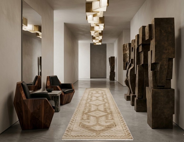 tapis couloir jute