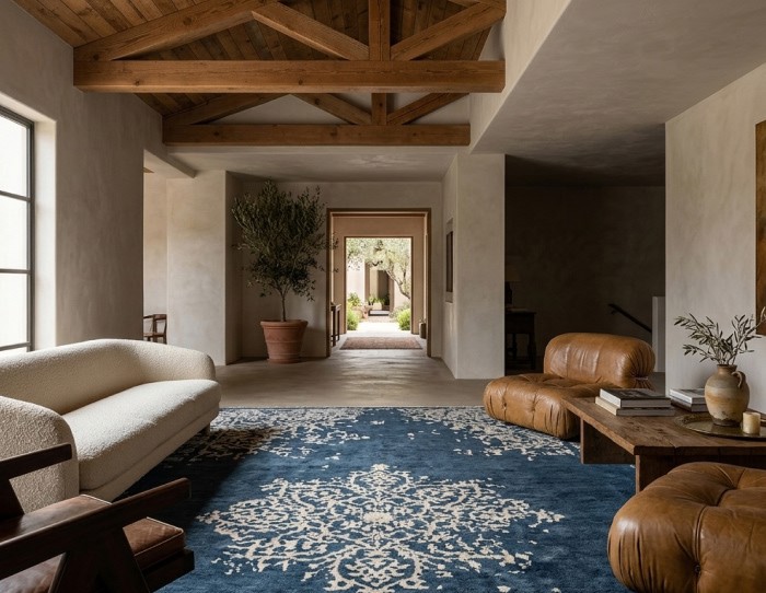 distressed area rug