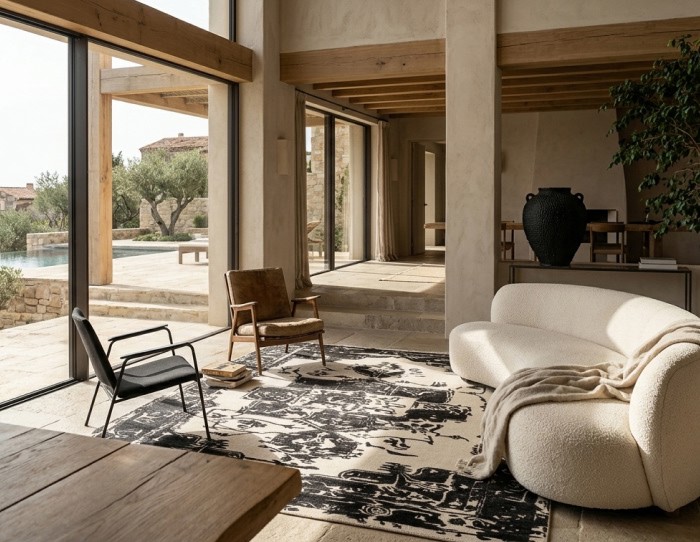 modern distressed rugs