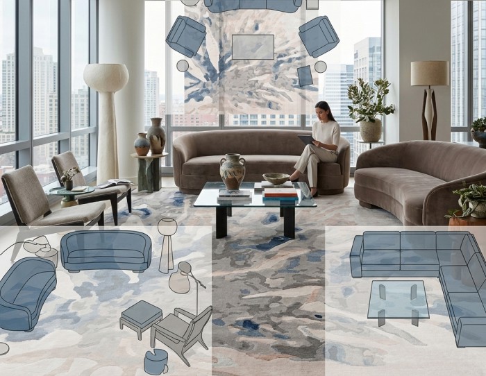 area rug placement guide