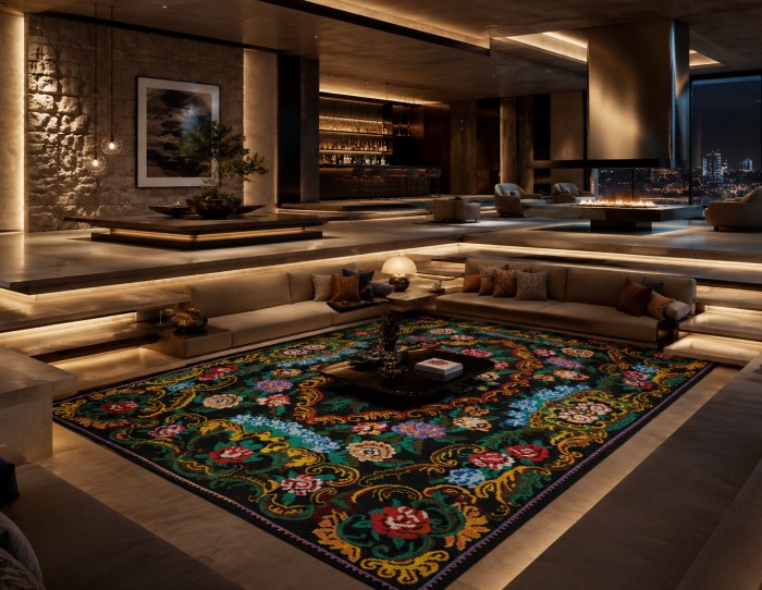 celestial area rug