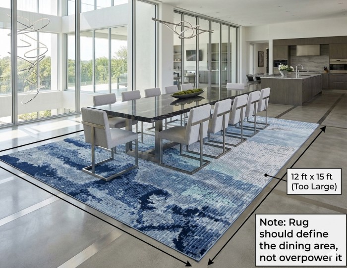 dining room area rug size