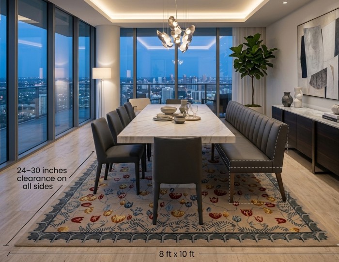 dining table rug