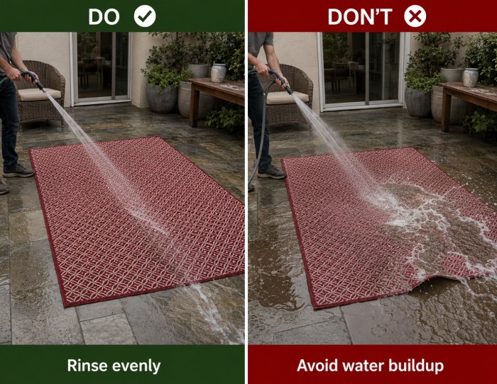 best way to clean outdoor rugs