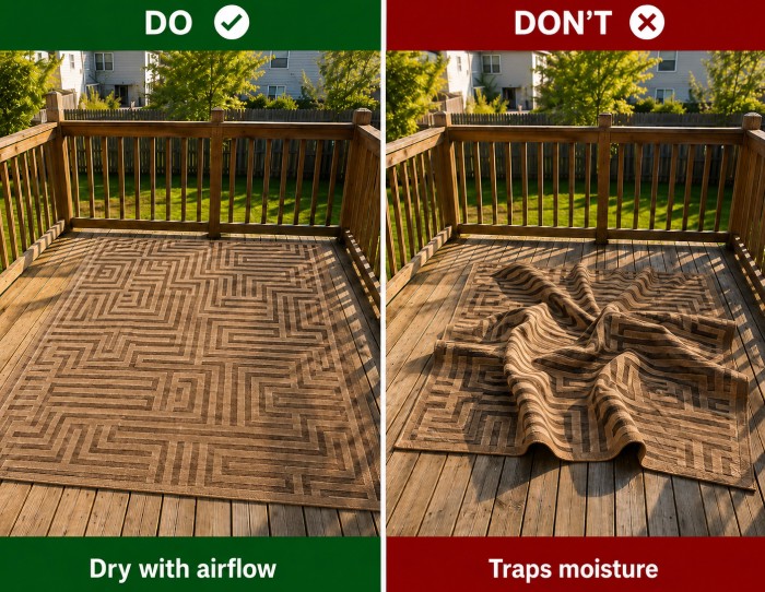 how to clean outdoor patio rugs