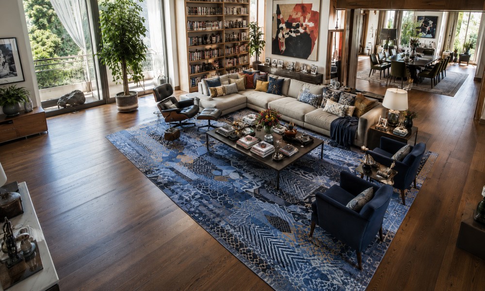 What Color Rug Actually Works with a Black or Navy Couch?