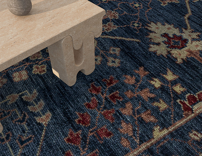 tonal blue living room rugs