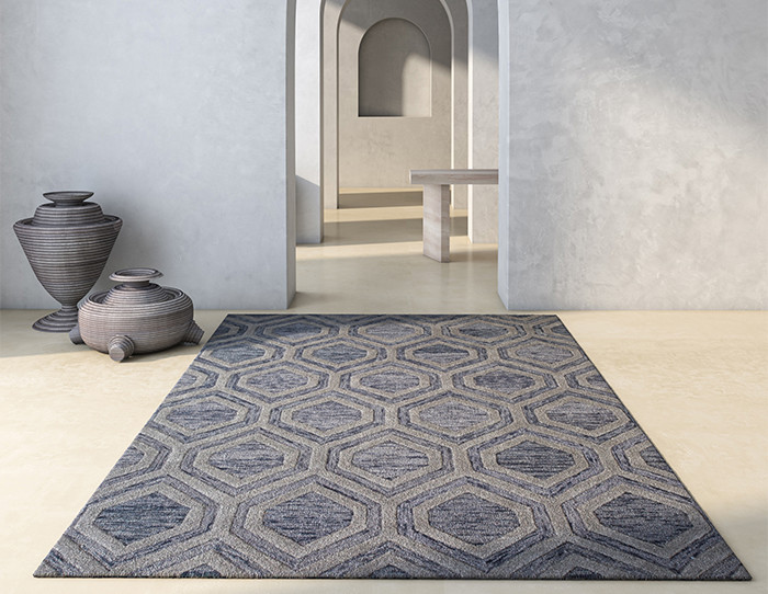 blue and grey rugs
