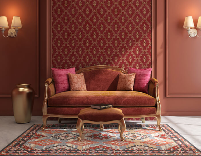 create special nook with handmade rugs and carpets in indian home