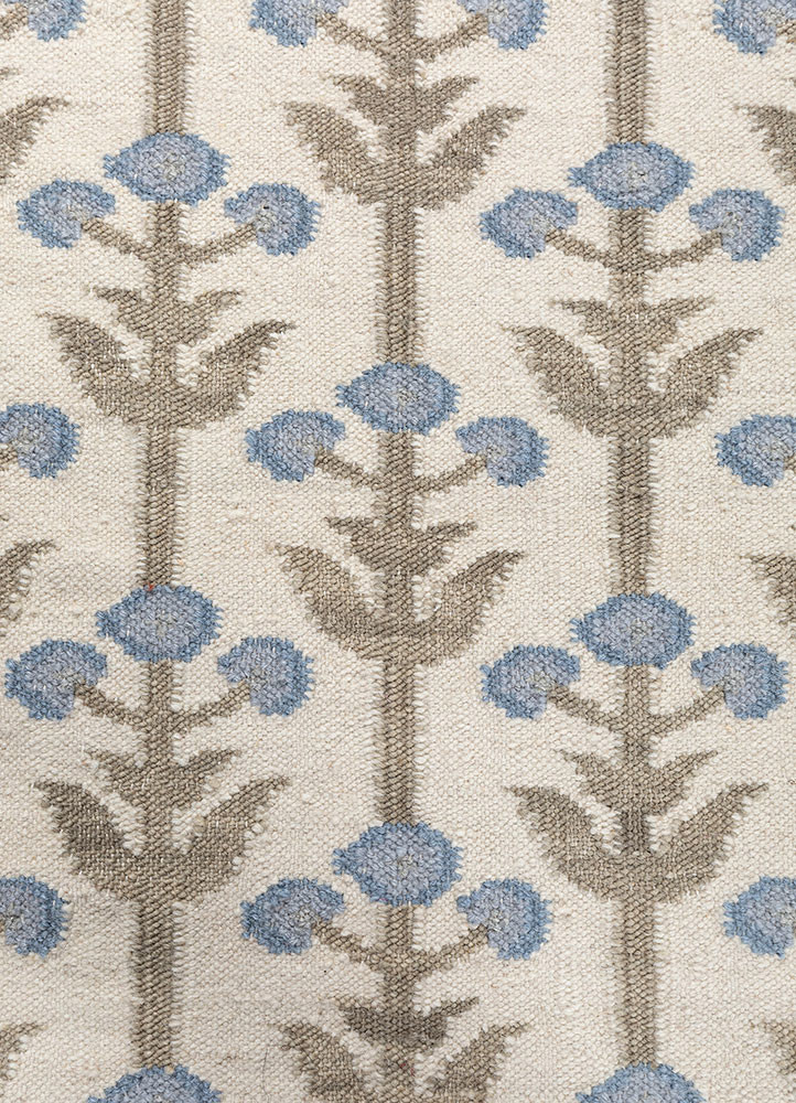 alhambra ivory wool flat weaves Rug - CloseUp