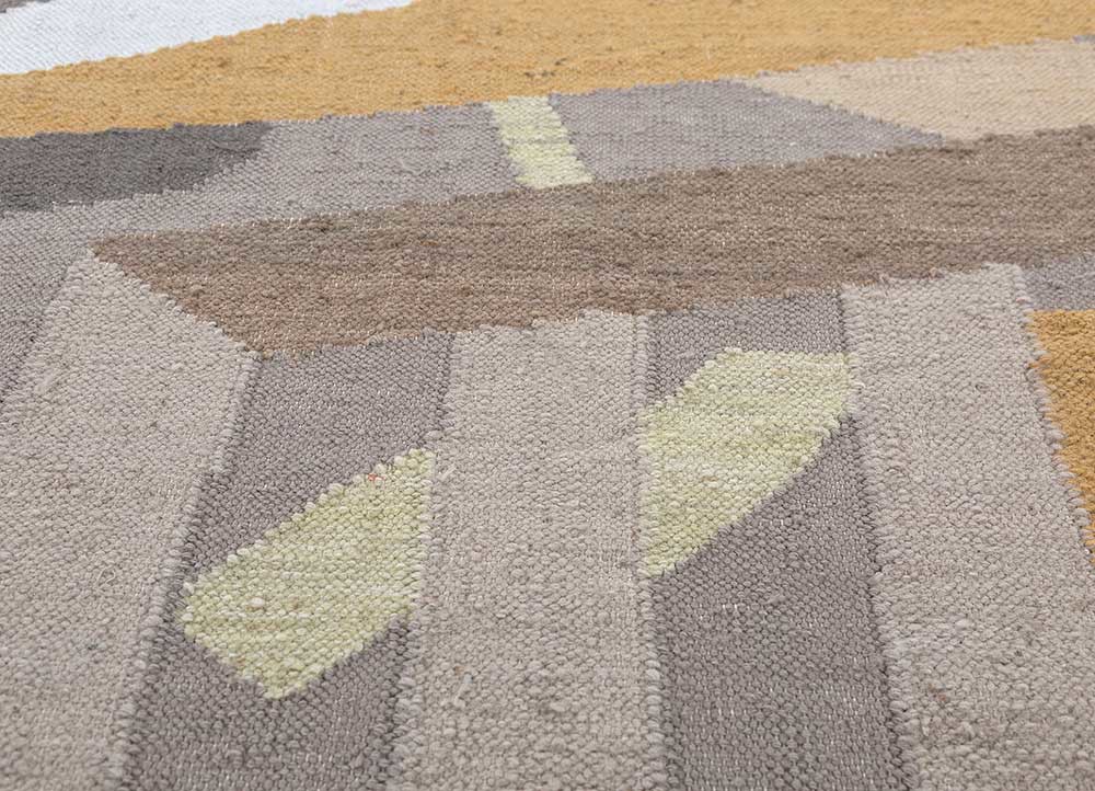 checkers ivory wool flat weaves Rug - CloseUp checkers ivory wool flat weaves Rug - CloseUp