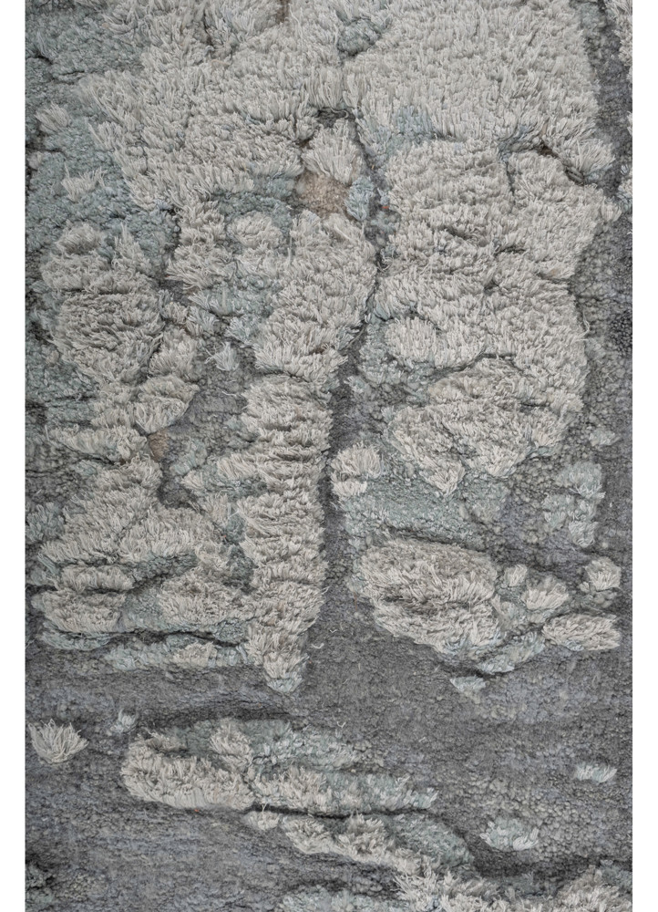 aprezo blue wool and bamboo silk hand knotted Rug - CloseUp aprezo blue wool and bamboo silk hand knotted Rug - CloseUp