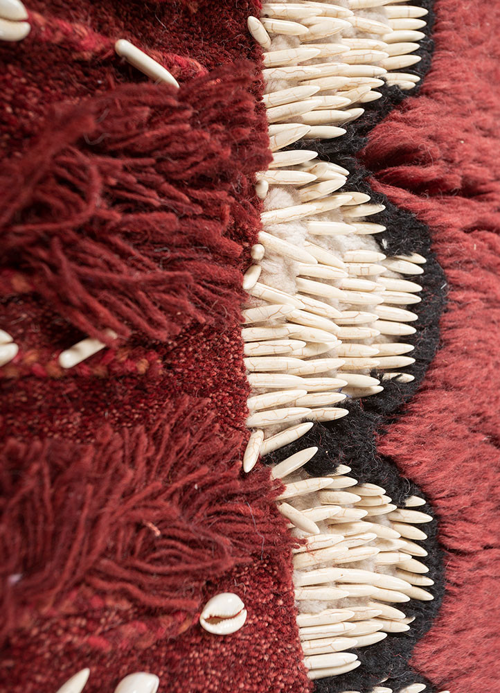 aprezo ivory wool hand knotted Rug - CloseUp
