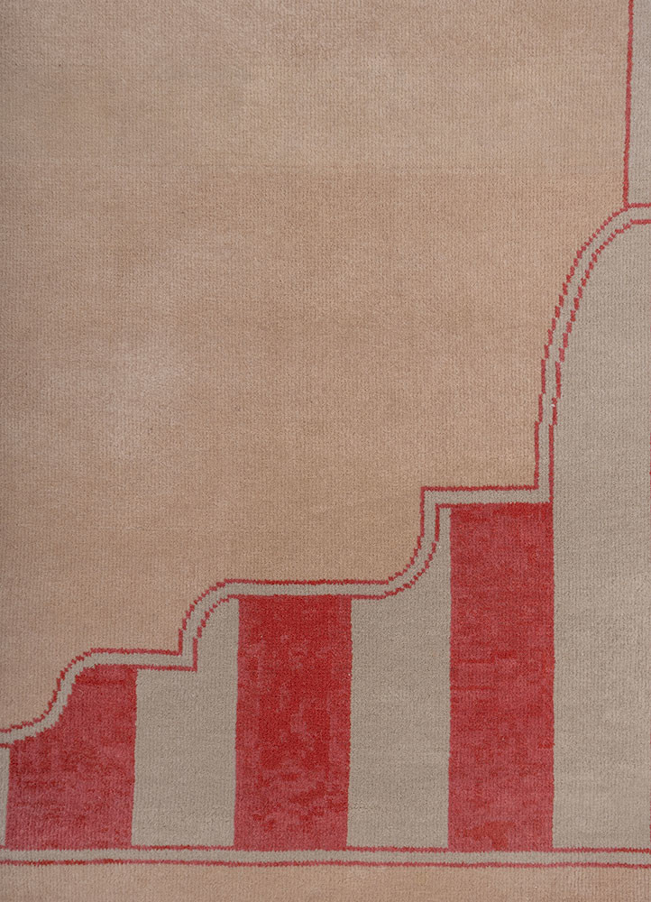 jardins du monde pink and purple wool hand knotted Rug - CloseUp jardins du monde pink and purple wool hand knotted Rug - CloseUp