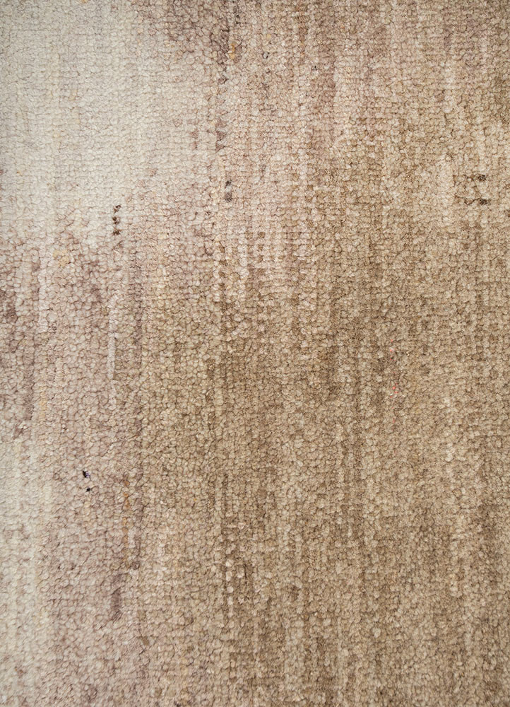 afterglow by kavi ivory wool hand knotted Rug - CloseUp