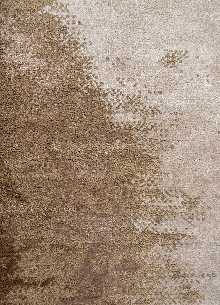 aprezo ivory wool and bamboo silk hand knotted Rug - CloseUp aprezo ivory wool and bamboo silk hand knotted Rug - CloseUp