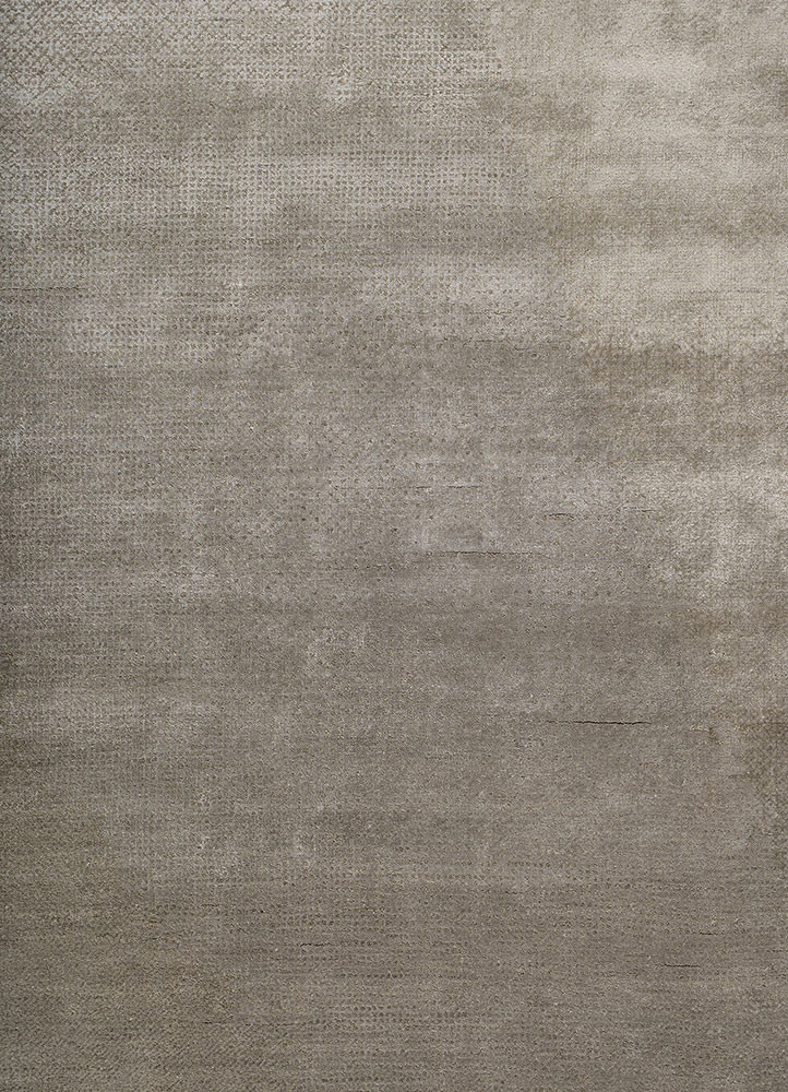 aprezo blue wool and viscose hand knotted Rug - CloseUp aprezo blue wool and viscose hand knotted Rug - CloseUp