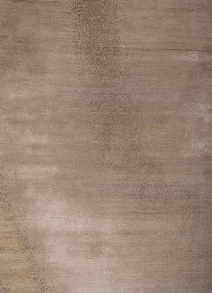 aprezo beige and brown wool and bamboo silk hand knotted Rug - CloseUp aprezo beige and brown wool and bamboo silk hand knotted Rug - CloseUp