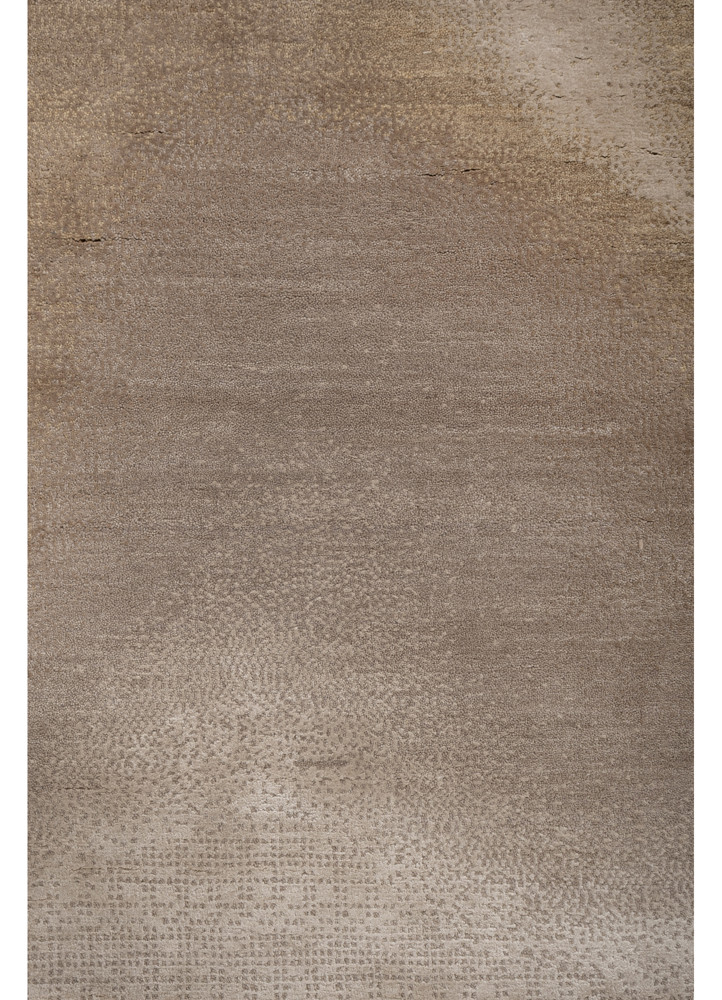 aprezo beige and brown wool and bamboo silk hand knotted Rug - CloseUp aprezo beige and brown wool and bamboo silk hand knotted Rug - CloseUp