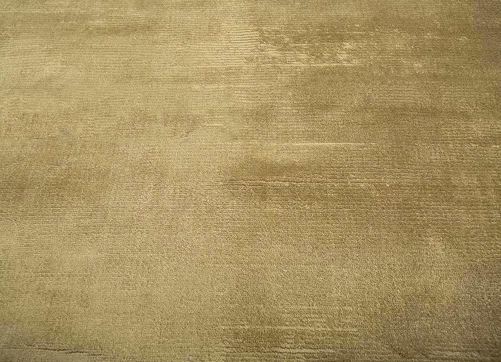 forme green viscose hand loom Rug - CloseUp