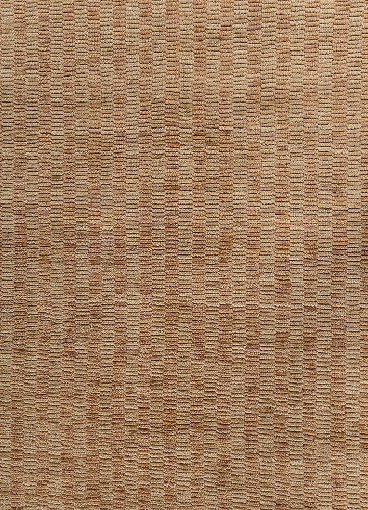 saga beige and brown wool hand loom Rug - CloseUp saga beige and brown wool hand loom Rug - CloseUp