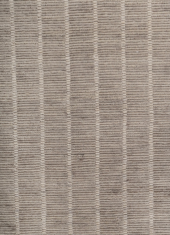 saga blue wool hand loom Rug - CloseUp