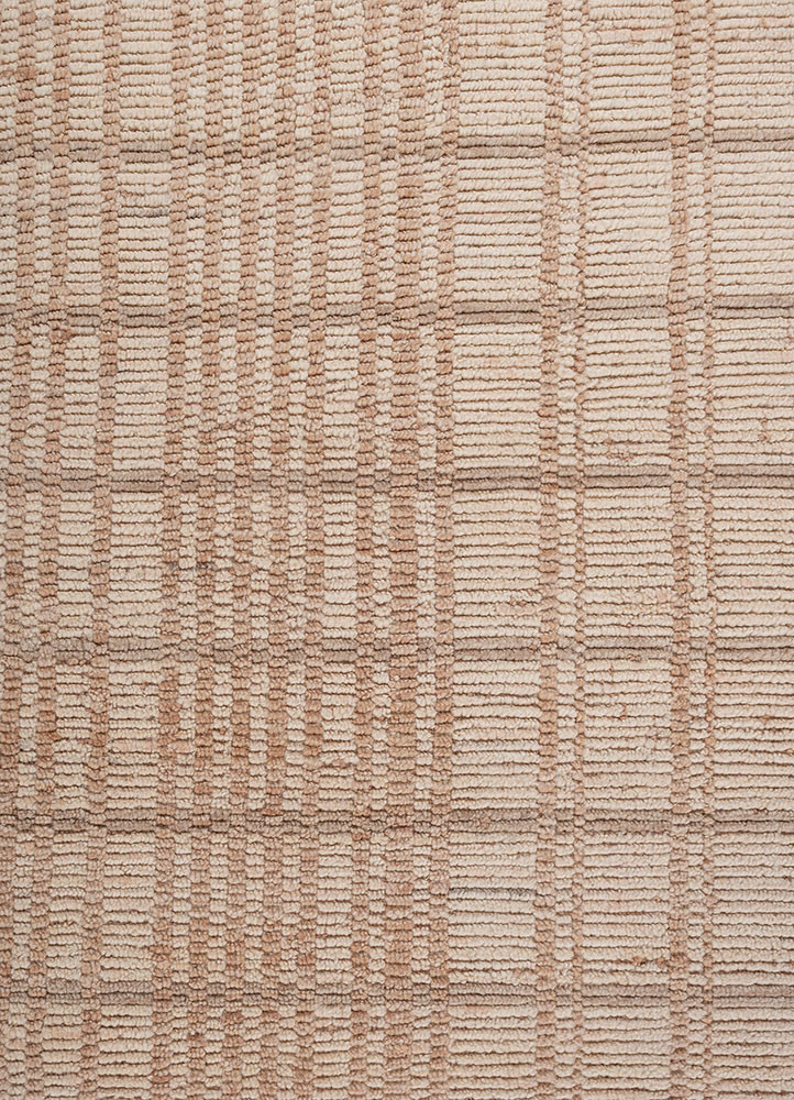 contour red and orange wool hand loom Rug - CloseUp