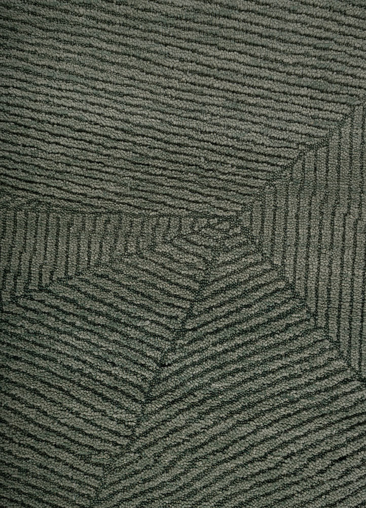 uvenuti grey and black wool hand knotted Rug - CloseUp uvenuti grey and black wool hand knotted Rug - CloseUp