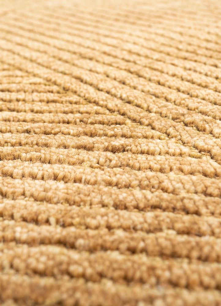blythe red and orange wool hand knotted Rug - CloseUp