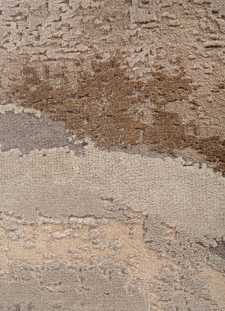 aprezo ivory wool and bamboo silk hand knotted Rug - CloseUp aprezo ivory wool and bamboo silk hand knotted Rug - CloseUp