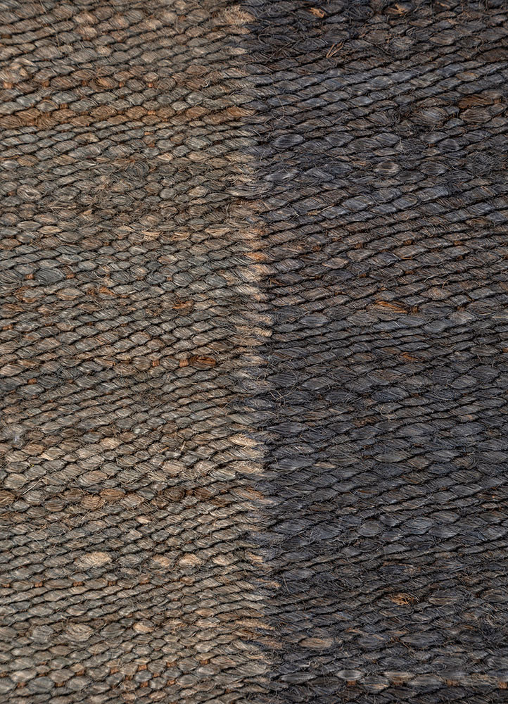 daaira grey and black jute and hemp flat weaves Rug - CloseUp