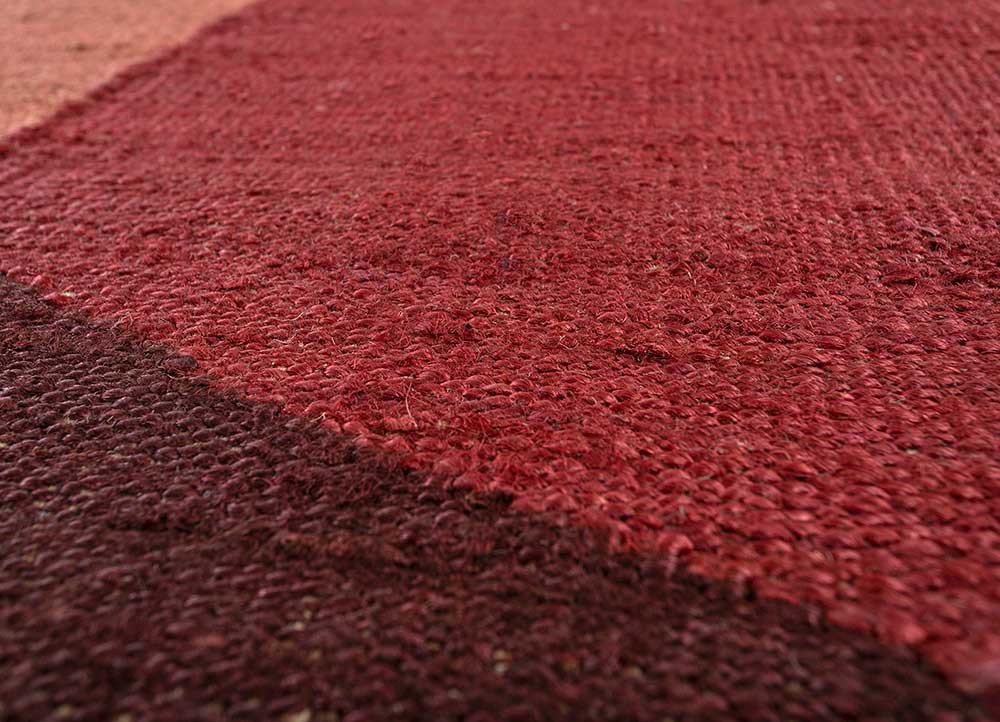 daaira red and orange jute and hemp flat weaves Rug - CloseUp daaira red and orange jute and hemp flat weaves Rug - CloseUp