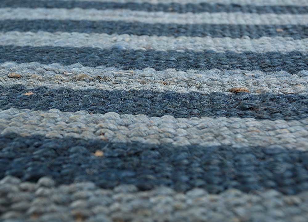 daaira blue jute and hemp flat weaves Rug - CloseUp daaira blue jute and hemp flat weaves Rug - CloseUp