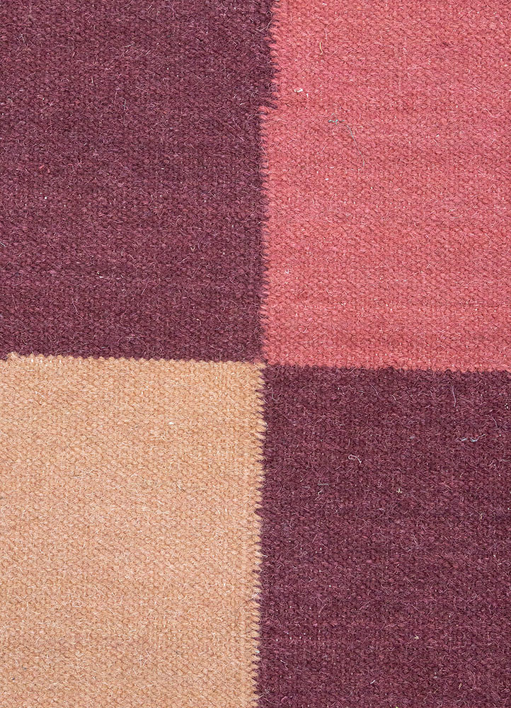 aprezo red and orange viscose flat weaves Rug - CloseUp aprezo red and orange viscose flat weaves Rug - CloseUp