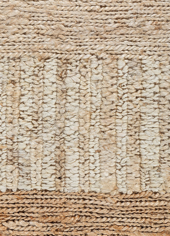 daaira ivory jute and hemp hand knotted Rug - CloseUp